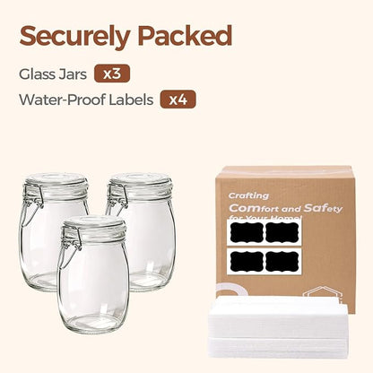 ComSaf Airtight Glass Canister Set of 3 - Image 8