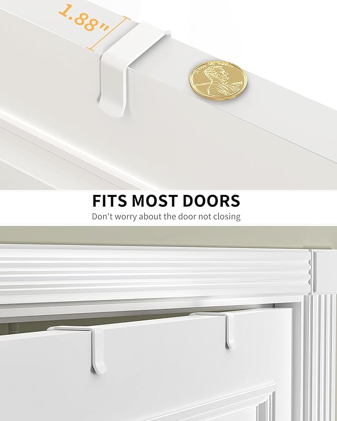 Moforoco White 6-Tier Over Door Pantry Organizer, Pantry Organization Storage - Image 3