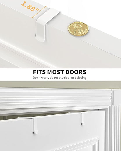Moforoco White 6-Tier Over Door Pantry Organizer, Pantry Organization Storage - Image 3