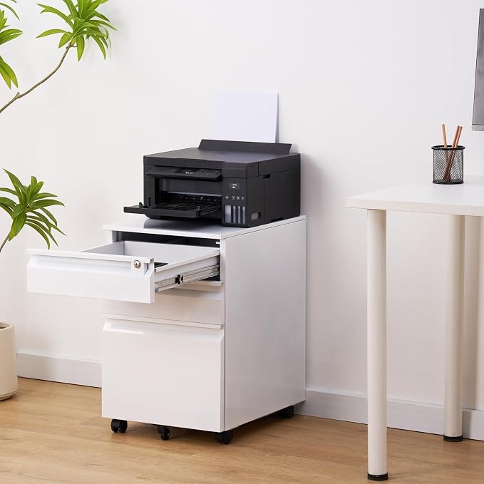 Garvee Mobile Filing Cabinet 3 Drawer, Under Desk File Cabinet - Image 6