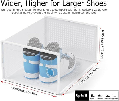 Kuject XX-Large Shoe Storage Boxes 12 Pack, Entryway & Under-Bed Storage - Image 2