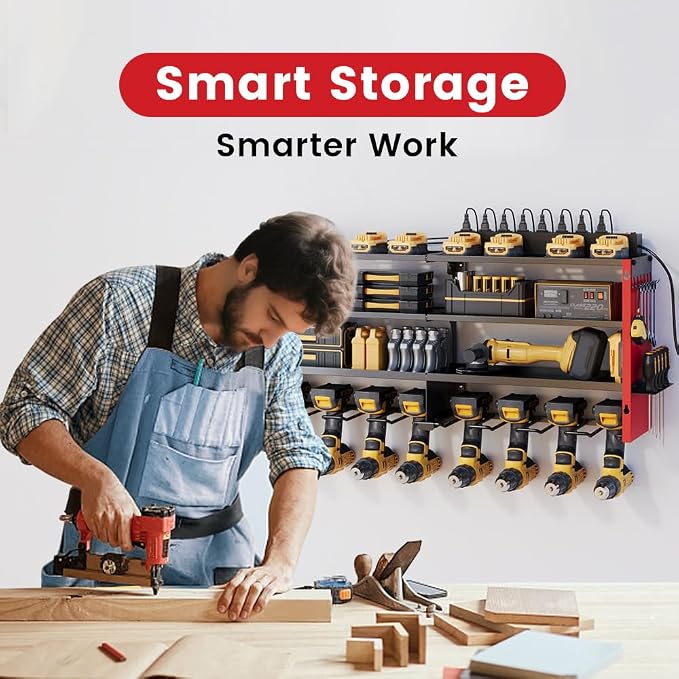 4 Layers Power Tool Organizer Wall Mount - Image 6