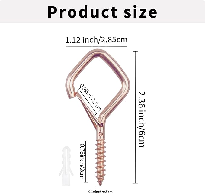 20PCS Eye Screw Hooks for Hanging Heavy Duty - Image 7