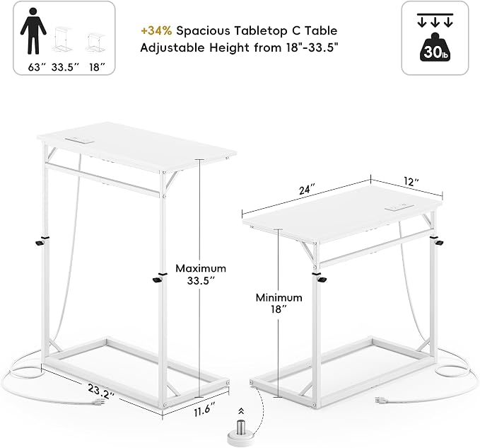 Vagusicc C Shaped End Table - Image 3