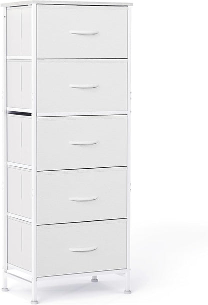 OLIXIS Tall 5 Drawer Fabric Dresser Storage Tower Bedroom Organizer, Chest of by OLIXIS