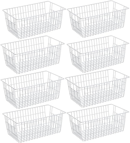 SANNO Freezer Baskets Pantry Storage Bins, Farmhouse Wire Storage Baskets by SANNO