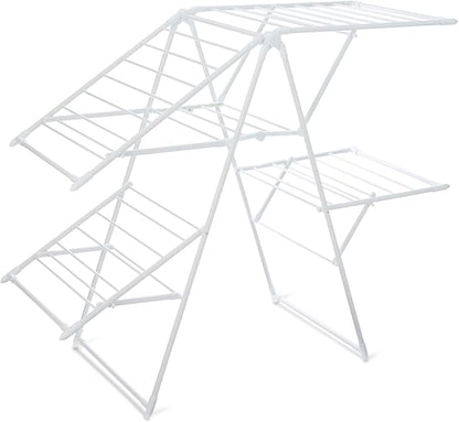 Amazon Basics Foldable 4-Wing Metal Clothes Drying Rack, 61x23.6x49.6 inches by AmazonBasics