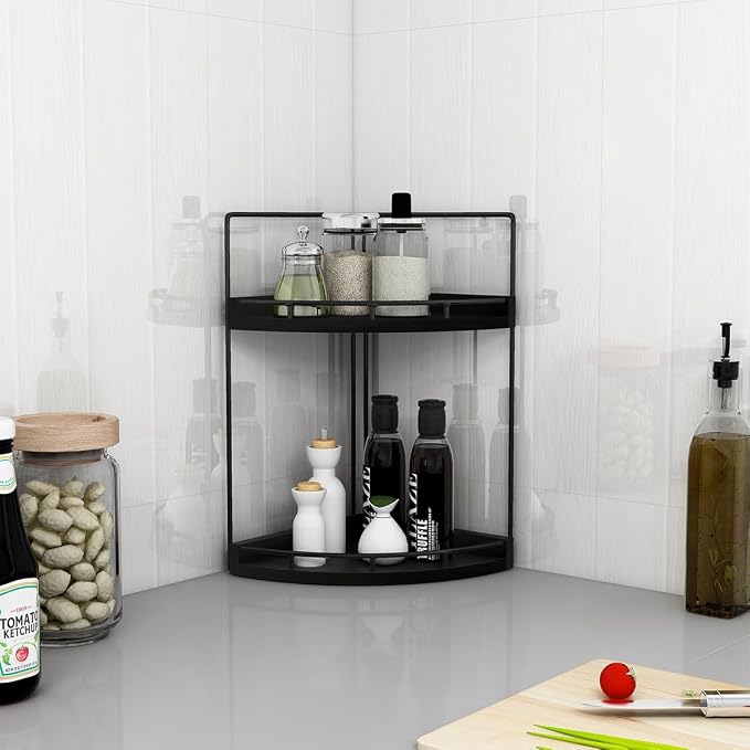 Dorhors 2-Tier Bathroom Counter Organizer, Vanity Counter Corner Shelf - Image 6