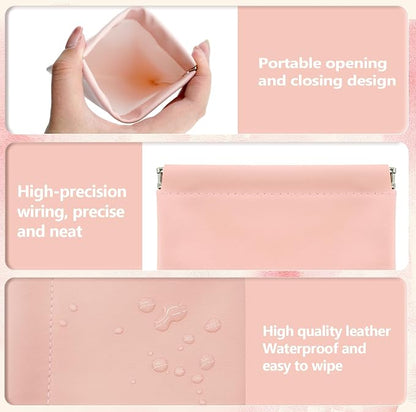5Pcs Snap Closure Leather Organizer Pouch, Pouchic Leather Organizer, Storage - Image 5