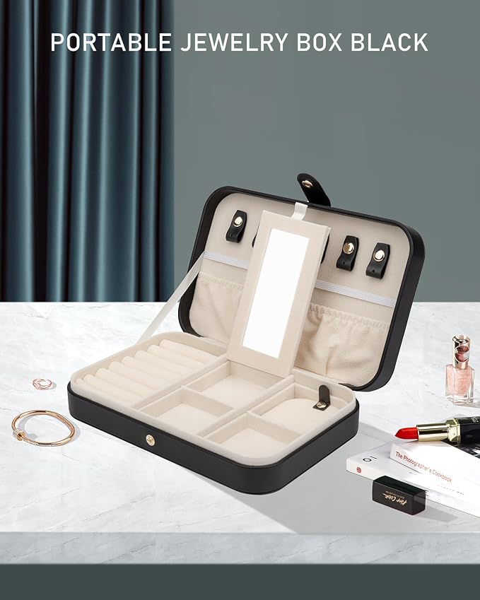 Small Jewelry Box, Travel Jewelry Case Portable Jewelry Boxes - Image 7