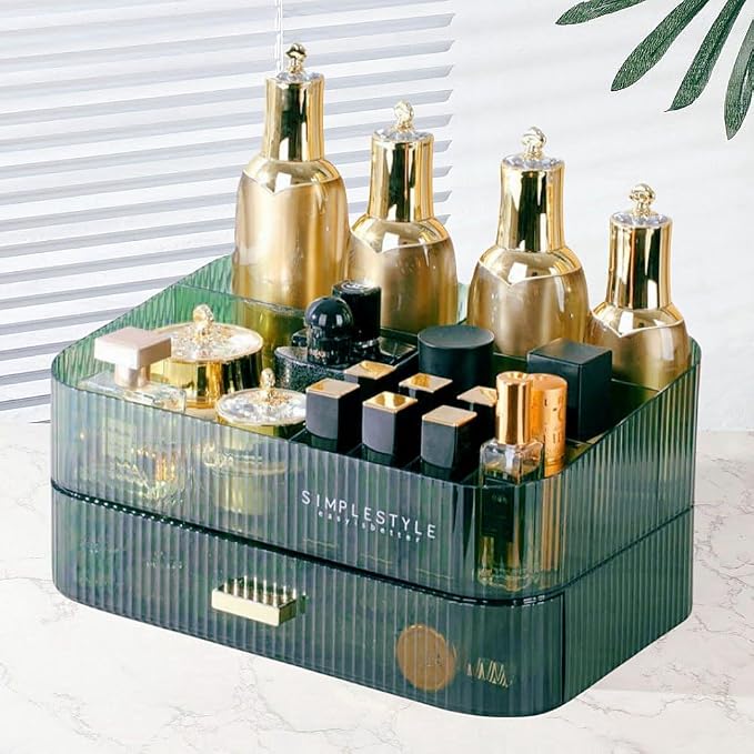 Makeup Organizer with Drawers Stackable Skincare Cosmetic Makeup organization by PLINJOY