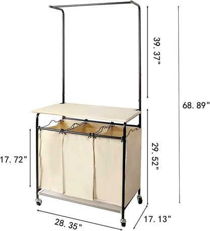 MYOYAY 3 Section Laundry Sorter - Image 2