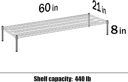 21" Deep x 60" Wide x 8" Height Wire Shelving Kit | 1-Tier | NSF Commercial - Image 3