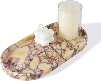 Koville Natural Marble Tray for Decor, Marble Vanity Tray for Perfume, Stone by Koville