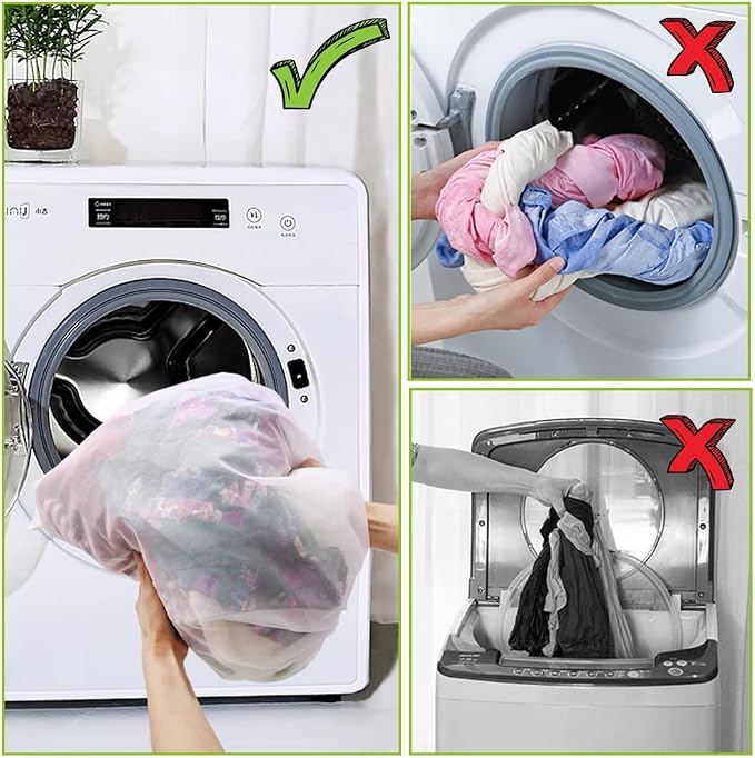 Tenn Well 2Pk 35x27" Large Mesh Laundry Bags Fine Net Washable - Image 8
