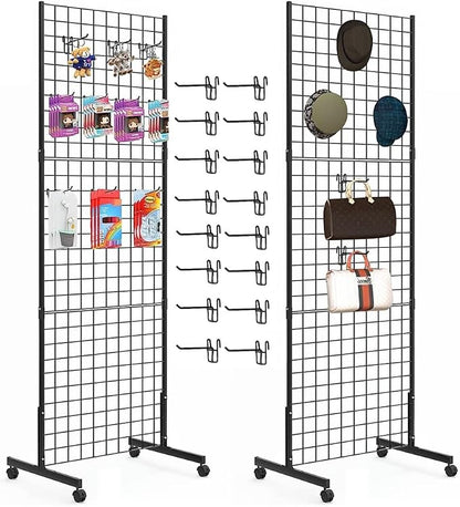 Eastern Tree 2 Packs 2'x 5' Six Pieces Gridwall Panels Stand by EasternTree