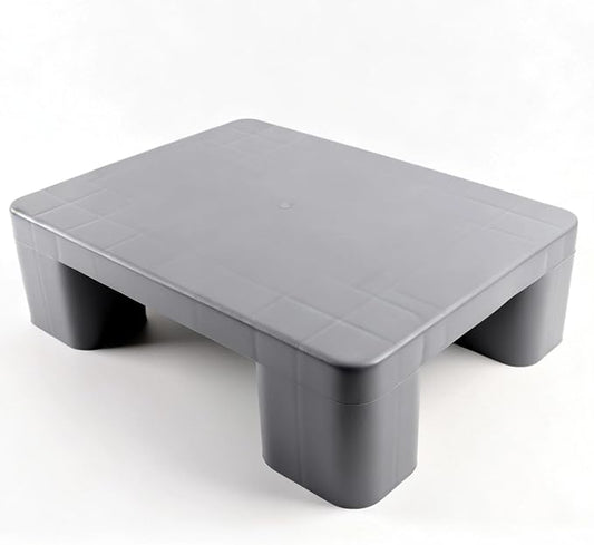 Plastic Dunnage Rack – Heavy-Duty Gray Block Pallet by Unknown