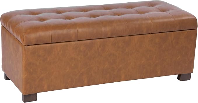 HomePop 46" Tufted Storage Bench - Image 7