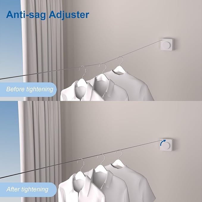 Suntree Retractable Clothesline in White - Image 5