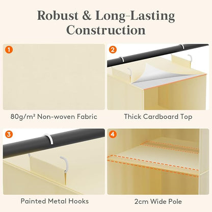 Lifewit 6 Tier Hanging Closet Organizer and Storage - Image 4