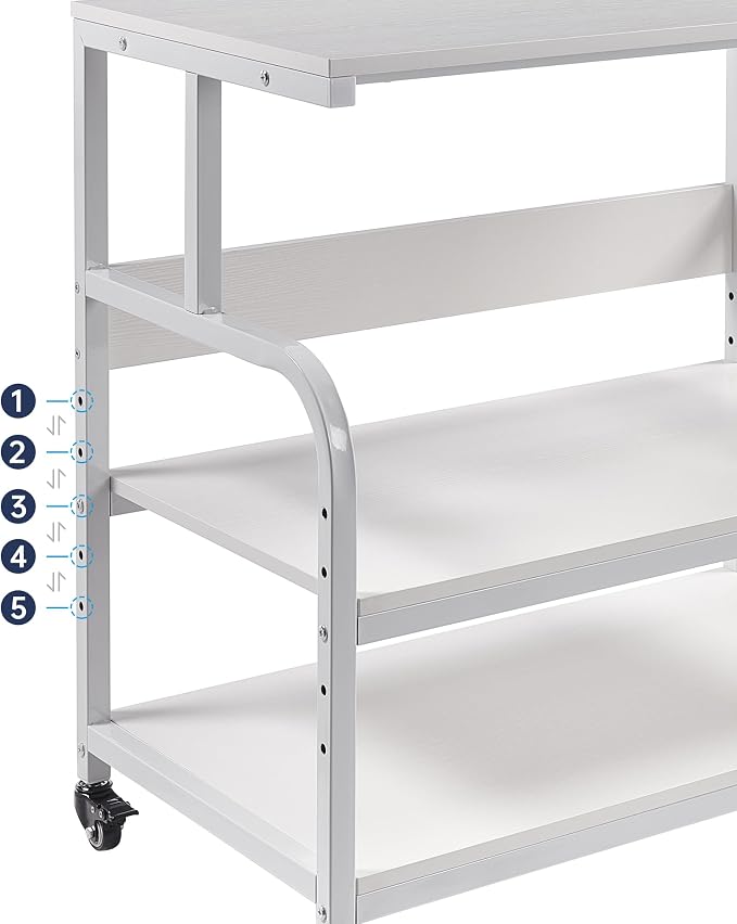 Printer Stand, 32.3" x 18.9" x 32.1" Extra Large Printer Table - Image 4