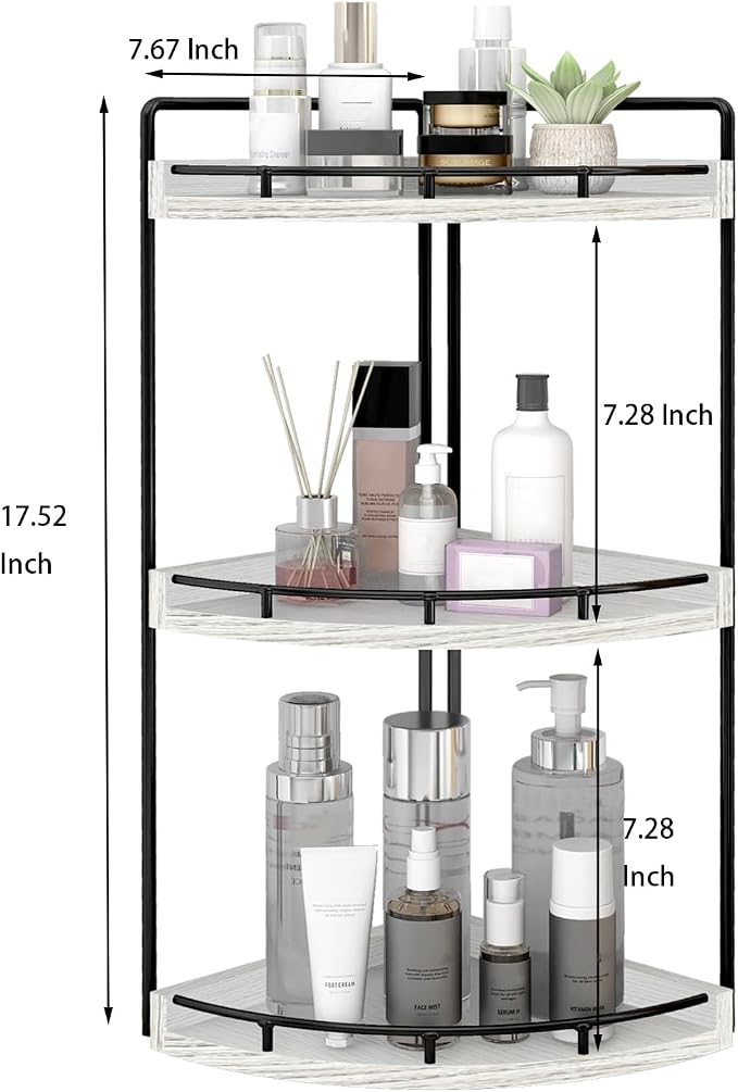 Dorhors Corner Bathroom Organizer Countertop, Vanity Counter Storage Shelf | 3 - Image 3