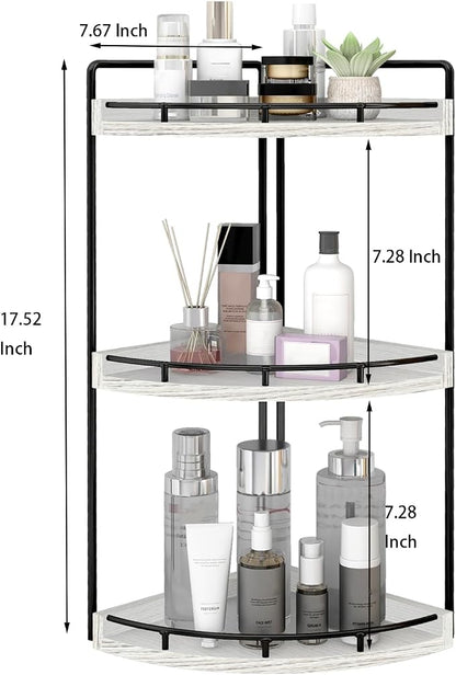 Dorhors Corner Bathroom Organizer Countertop, Vanity Counter Storage Shelf | 3 - Image 3