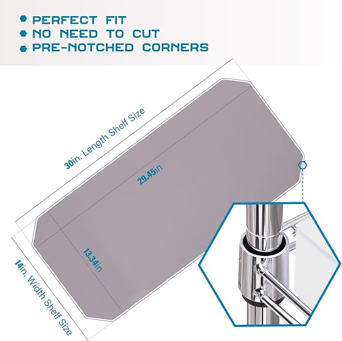 BRIAN & DANY Wire Shelf Liner 14" X 30", Heavy Duty Shelf Liners - Image 2