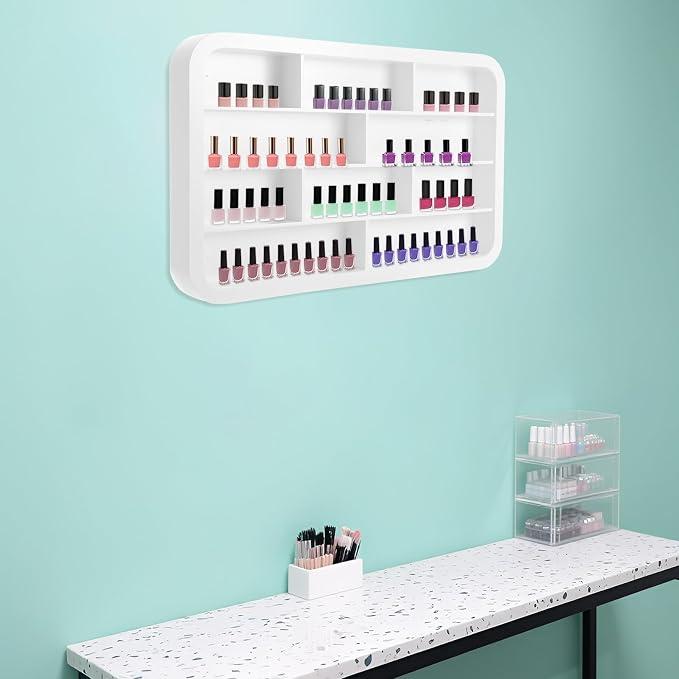 Wall Mounted Nail Polish Racks 4 Tier Hanging Nail Polish Storage Holder - Image 5