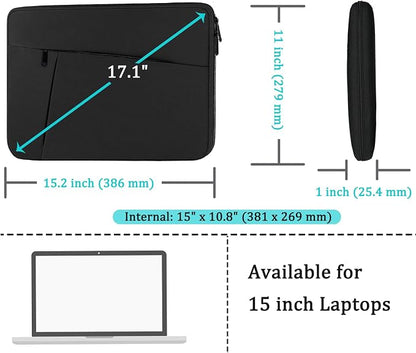 Laptop Sleeve 15 inch, Shockproof Protective Computer Carrying Cover - Image 5