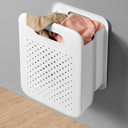 Goderewild Large Collapsible Laundry Basket, Space-Saving Wall-Mounted Hamper by Goderewild