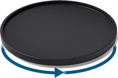 Lazy Susan Organizer for Kitchen, Bamboo Turntable for Cabinet, Large（Black） by VERTORGAN