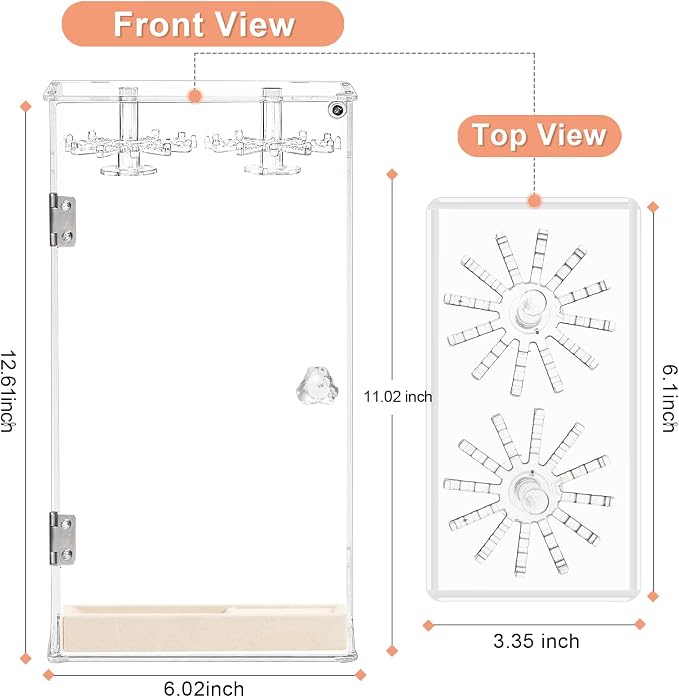 Necklace Holder, Acrylic Jewelry Organizer - Image 6