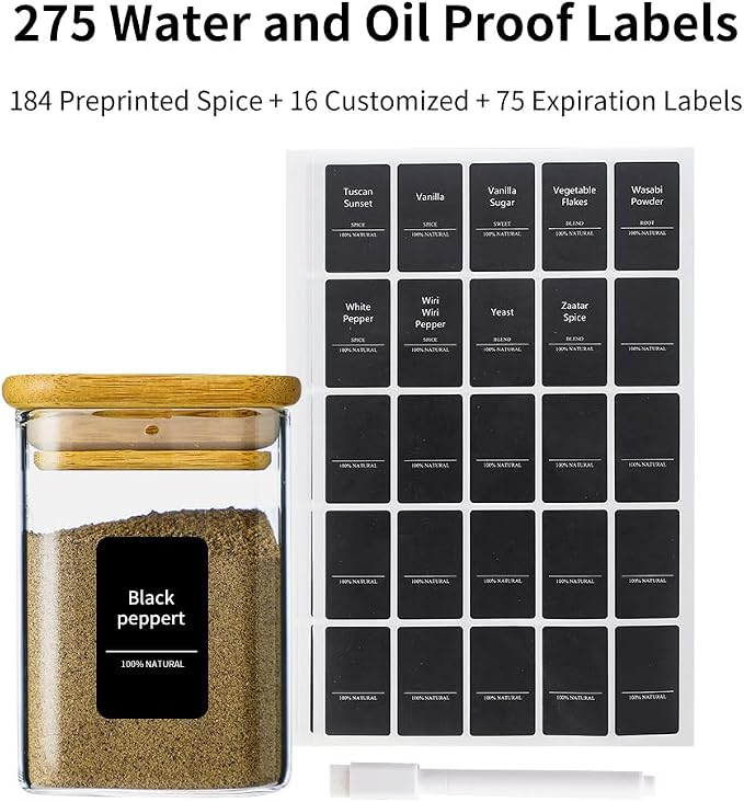 10Pcs 7oz Spice Jars Glass Container - Image 4
