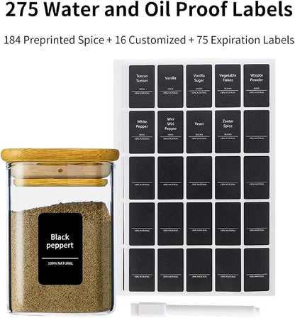 16Pcs 7oz Spice Jars Glass Container - Image 4