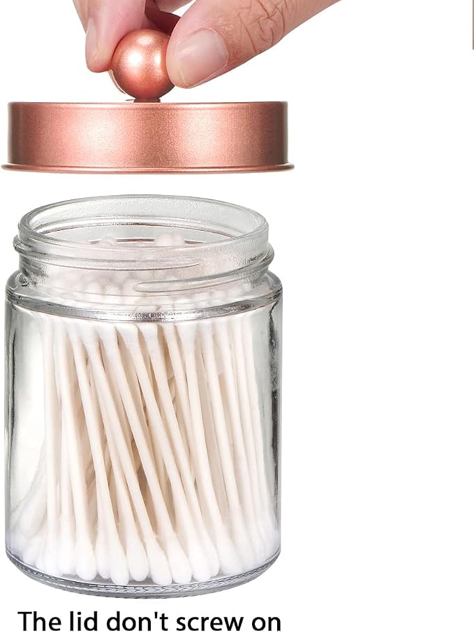 Amolliar Apothecary Jars Bathroom Storage Organizer -Countertop Storage - Image 3