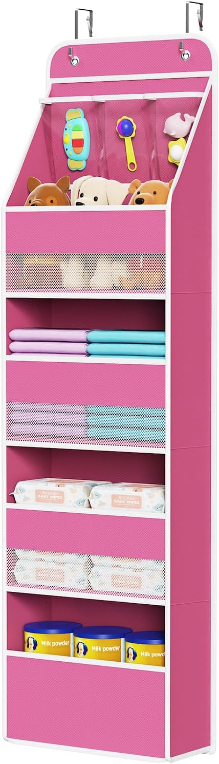 Univivi 5-Shelf Fabric Door Storage Over Door Hanging Organizer by Univivi