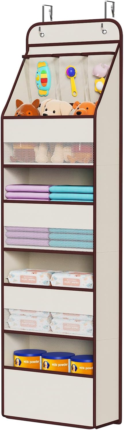 Univivi 5-Shelf Fabric Door Storage Over Door Hanging Organizer by Univivi