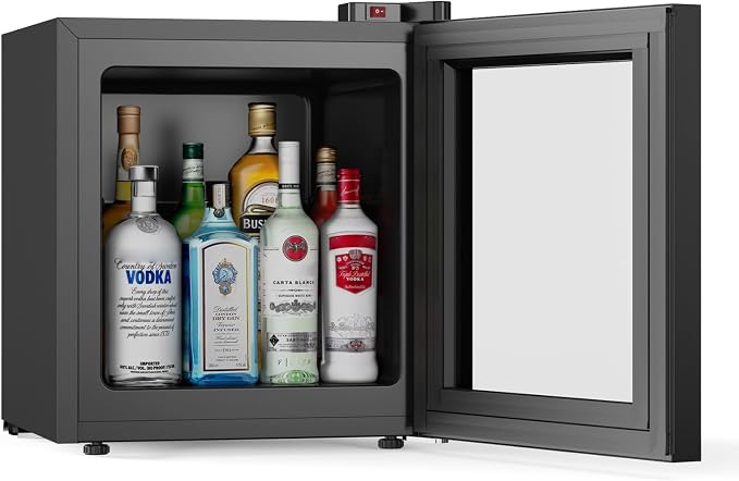 Northair Mini Freezer, 1.1 Cu Ft, -8°F to 14°F Glass Door Display, 2 Removable by Northair