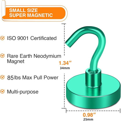 MIKEDE Strong Magnetic Hooks, 120Lbs Heavy Duty Magnetic Hooks - Image 2