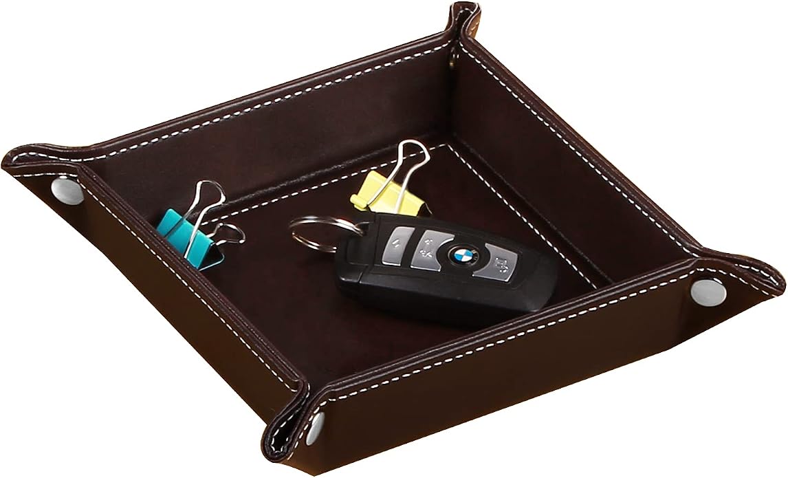 YAPISHI Key Dish Bowl for Men, Entryway Catchall Holder Bedside Table Valet by YAPISHI