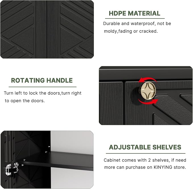 KINYING Outdoor Storage Cabinet Waterproof - Image 5