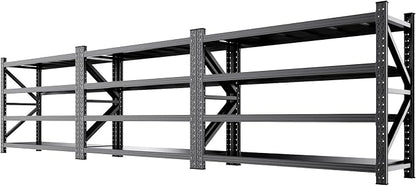 3 Set 79" W Heavy Duty Storage Shelves, 8000LBS Adjustable Garage Shelving Unit by AXASIIO