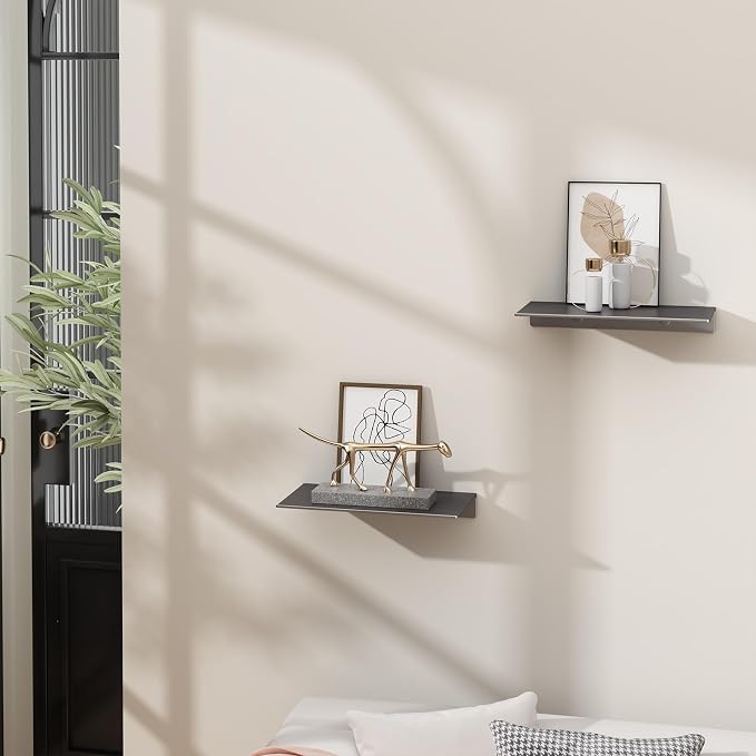 Danpoo 8 inch Gray Small Floating Shelves - Image 2