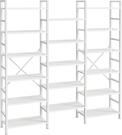 SUPERJARE Triple Bookshelf, Bookcase by SUPERJARE