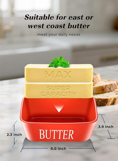 Butter Dish with Lid: Large Butter Container - Image 2