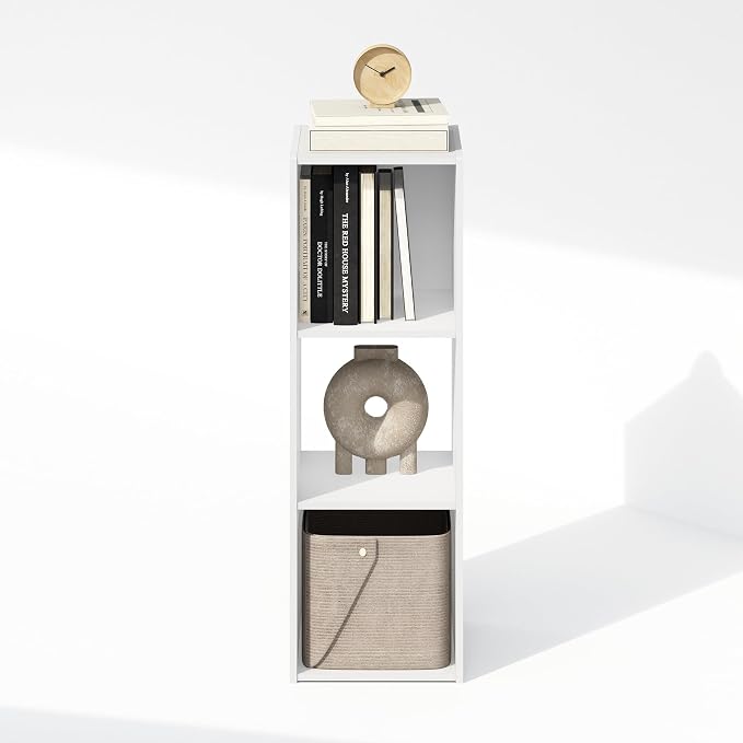 Furinno PELLI Book Shelf, 3-Cube Bookshelf, Cube Storage Organizer Bookcase - Image 6