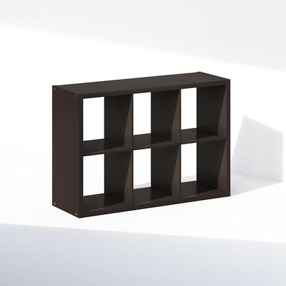Furinno Cubic Extra Thick 6-Cube Closet Organizers and Storage, Dark Oak | 14.6 - Image 7