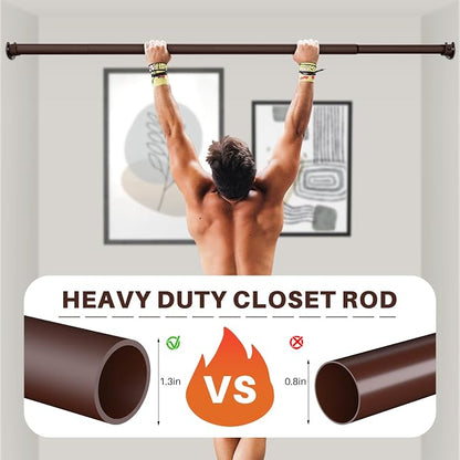 Closet Rod - Closet Rods for Hanging Clothes, 17 to 82 inch Adjustable Closet - Image 3