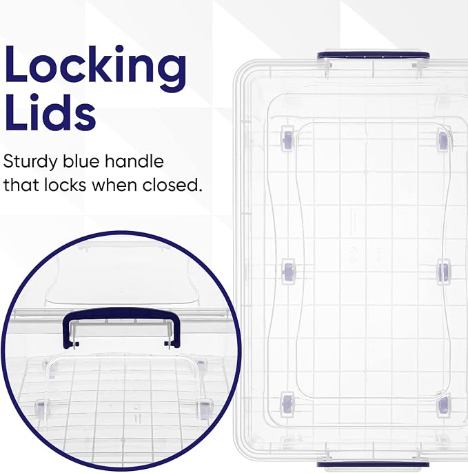 Superio Storage Bins with Lids- Clear Boxes - Image 5